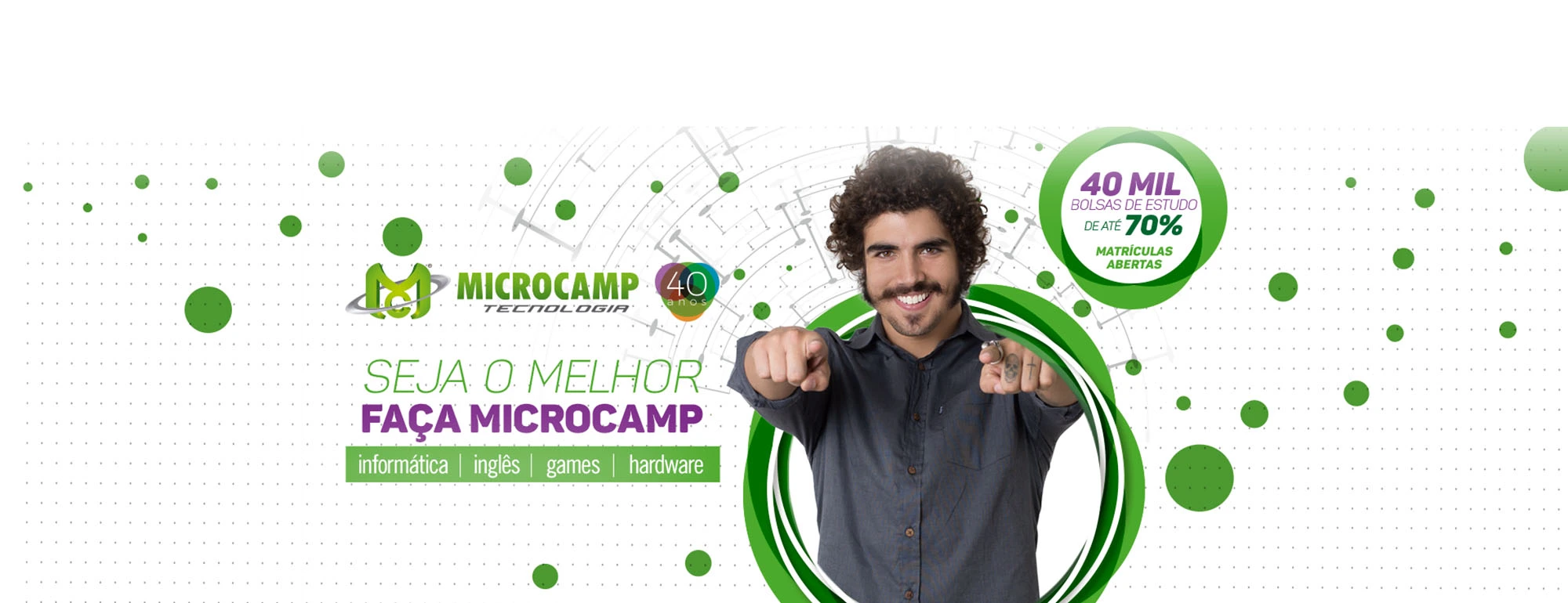 Banner comemorativo dos 42 anos da Microcamp